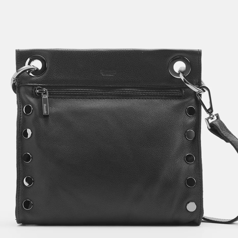 Hammitt medium Tony black gunmetal crossbody shoulder bag like new